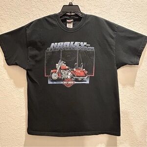Harley-Davidson BLOOMINGTON, IL—Men's XL Black T-Shirt—-2003